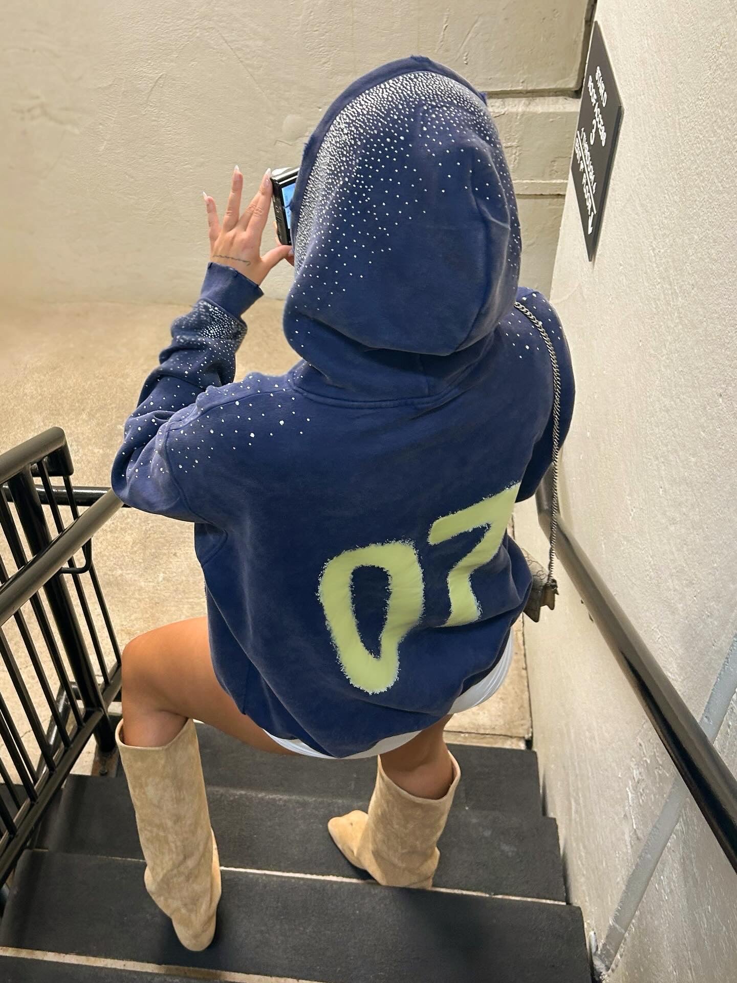 Custom Rhinestone Team Hoodie