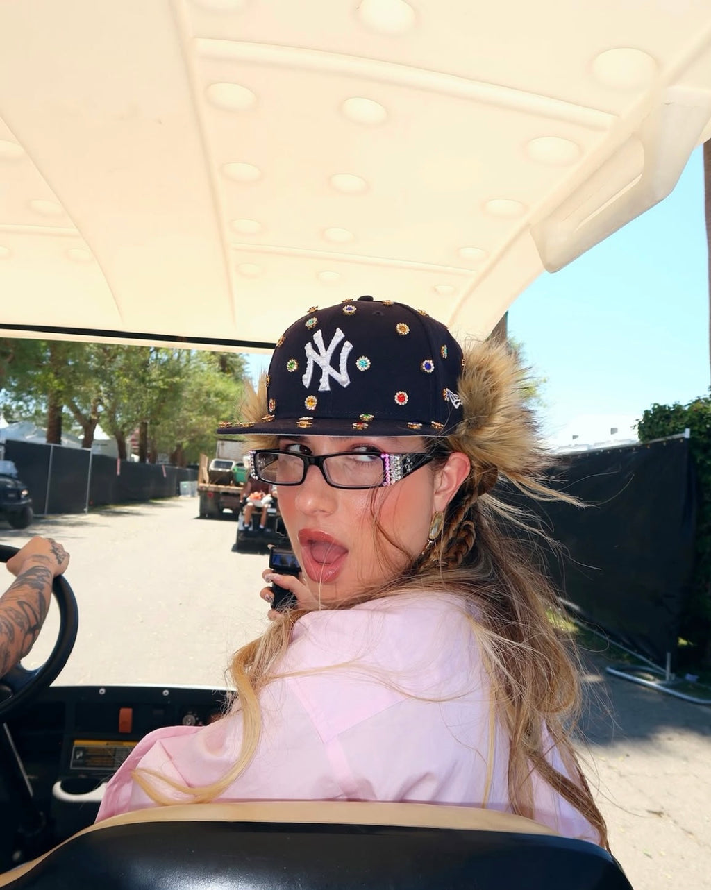 Gem Fur Flap Navy NY SnapBack